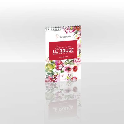BLOC AQUARELLE SPIRALE LE ROUGE GRAIN FIN 17X24CM 325G/M� 