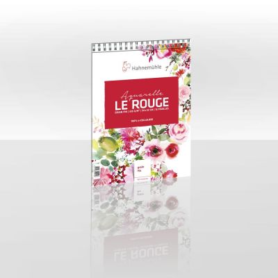 BLOC AQUARELLE SPIRALE LE ROUGE GRAIN FIN 24X32CM 325G/M�