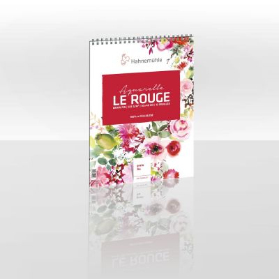 BLOC AQUARELLE SPIRALE LE ROUGE GRAIN FIN 30X40CM 325G/M�