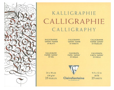 BLOC CALLIGRAPHIE PAPIER \ JAPON\  130G 24X30 25 Feuilles