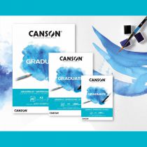 BLOC CANSON GRADUATE AQUARELLE 250g/m² 20 feuilles