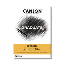 BLOC CANSON GRADUATE BRISTOL 180g/m² 20 FEUILLES