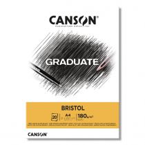 BLOC CANSON GRADUATE BRISTOL 180g/m² 20 FEUILLES