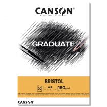 BLOC CANSON GRADUATE BRISTOL 180g/m² 20 FEUILLES