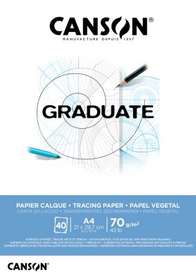 BLOC CANSON GRADUATE CALQUE 40F A4 72G