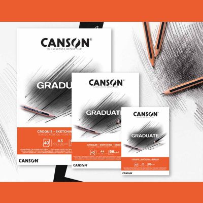 BLOC CANSON GRADUATE CROQUIS 96g/m� 40 feuilles