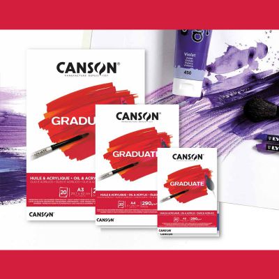 BLOC CANSON GRADUATE HUILE/ACRYLIQUE 290g/m� 20 FEUILLES