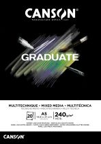 BLOC CANSON GRADUATE MIXED MEDIA PAPIER NOIR 240G 20FL