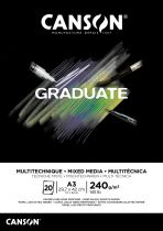 BLOC CANSON GRADUATE MIXED MEDIA PAPIER NOIR 240G 20FL