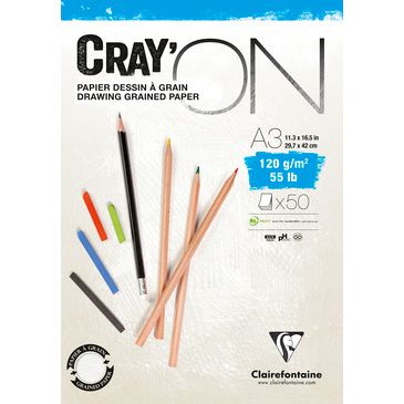 BLOC CRAY\'ON ENCOLLE A3 120GRS 