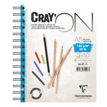 BLOC CRAY\'ON SPIRALE A5 120GRS