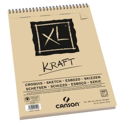 BLOC CROQUIS KRAFT 90GRS A3