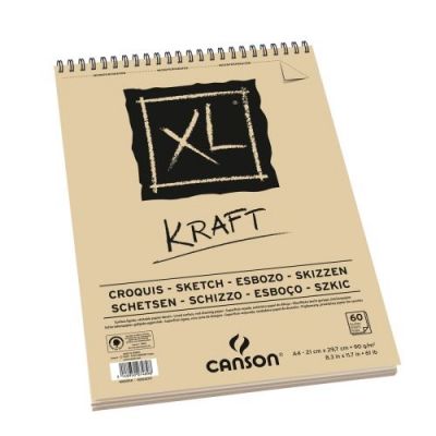BLOC CROQUIS KRAFT 90GRS A4