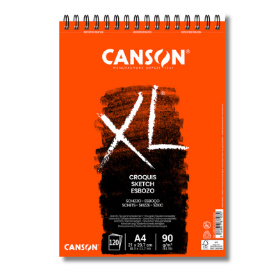 BLOC CROQUIS XL SPIRALE A4 90G