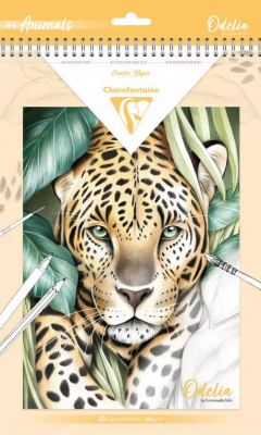 BLOC DE COLORIAGE MULTITECHNIQUES 20 Feuilles 250G - Les ANIMAUX