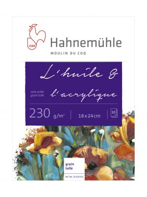 BLOC HUILE ACRYLIQUE 18X24CM 230G/M�