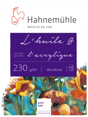 BLOC HUILE ACRYLIQUE 30X40CM 230G/M�