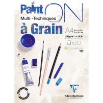 BLOC PAINT\'ON 20FEUILLES ENCOLLE 250G A GRAIN