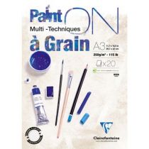BLOC PAINT\'ON 20FEUILLES ENCOLLE 250G A GRAIN