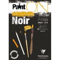 BLOC PAINT\'ON 20FEUILLES ENCOLLE 250G NOIR