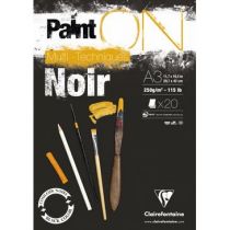 BLOC PAINT\'ON 20FEUILLES ENCOLLE 250G NOIR