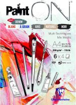 BLOC PAINT\'ON 24FEUILLES ENCOLLE 250G ASSORTI