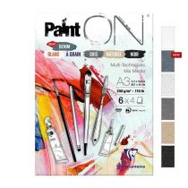 BLOC PAINT\'ON 24FEUILLES ENCOLLE 250G ASSORTI