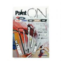 BLOC PAINT\'ON A5 24F ENCOLLE 250G ASSORTI