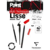 BLOC PAINT\'ON CLAIREFONTAINE 250G MULTI-TECHNIQUES LISSE