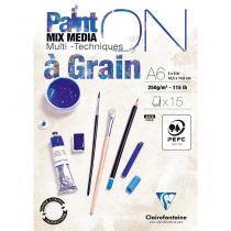 BLOC PAINT\'ON CLAIREFONTAINE ENCOLLE 250G A GRAIN