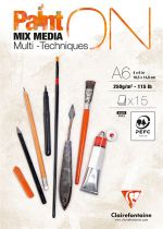 BLOC PAINT\'ON CLAIREFONTAINE ENCOLLE 250G BLANC