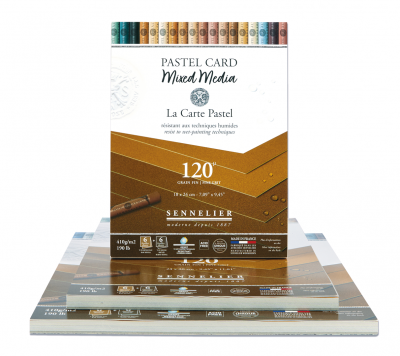 BLOC PASTEL CARD MIXED MEDIA - LES TERRES 12 FEUILLES