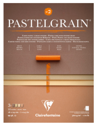 BLOC PASTEL GRAIN 18x24 360G Assortiment N�2 12 Feuilles
