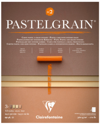 BLOC PASTEL GRAIN 24X30 360G Assortiment N�2 12 Feuilles