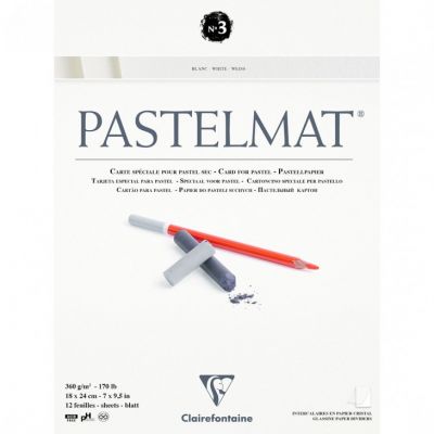 BLOC PASTELMAT 18X24 BLANC N�3