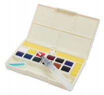 BOITE 12 DEMI-GODETS LA PETITE AQUARELLE NYMPHEAS EFFET DU SOIR CLAUDE MONET