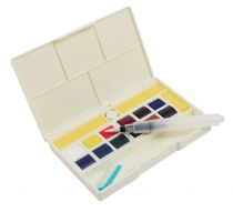 BOITE 12 DEMI-GODETS LA PETITE AQUARELLE NYMPHEAS EFFET DU SOIR CLAUDE MONET