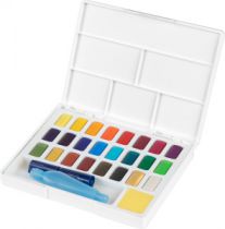 BOITE AQUARELLE FABER CASTELL 24 1/2 GODETS