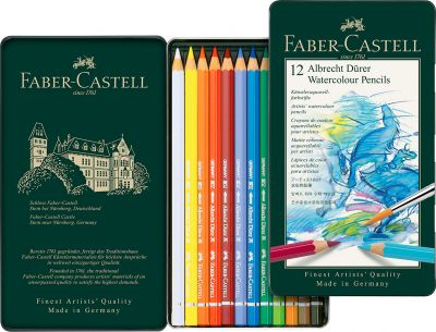 BOITE DE 12 CRAYONS AQUARELLABLES ALBRECHT D�RER - FABER CASTELL