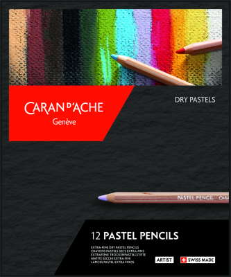 BOITE DE 12 CRAYONS PASTELS CARAN D\'ACHE