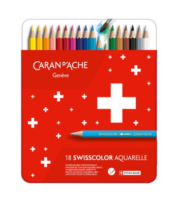 BOITE DE 18 CRAYONS SWISSCOLOR CARAN D\'ACHE