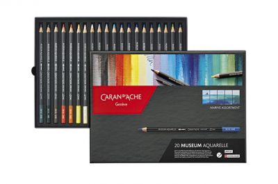 BOITE DE 20 CRAYONS MUSEUM ASSORTIMENT MARINE CARAN D\'ACHE