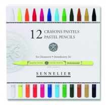 BOITE DÉCOUVERTE 12 CRAYONS PASTEL SENNELIER + 12 EMPLACEMENTS VIDES