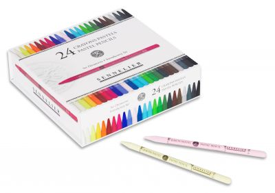 BOITE D�COUVERTE 24 CRAYONS PASTEL SENNELIER