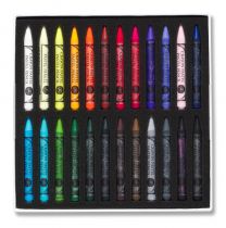 BOITE DÉCOUVERTE 24 DEMI-CRAYONS PASTEL SENNELIER + 12 emplacement vides pour crayons grande taille