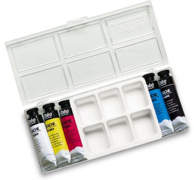 BO�TE GOUACHE 5 TUBES DE 10 ML COULEURS PRIMAIRES PEBEO