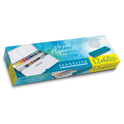 BOITE M�TAL \ LA PETITE AQUARELLE\  12 1/2 GODETS +  6 OFFERTS