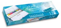 BOITE METAL 12 DEMI-GODETS AQUARELLE \ LA PETITE AQUARELLE\  + 12 PLACES VIDES