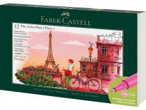 BOITE METAL 12 FEUTRES PITT ARTIST PENS FABER-CASTELL \ PARIS\ 