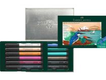 BOITE METAL 12 FEUTRES PITT ARTIST PENS FABER-CASTELL \ SYDNEY\ 